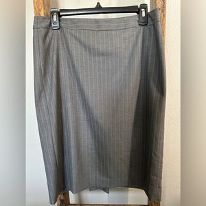 Banana Republic Dark Gray Pinstripe Pencil Skirt